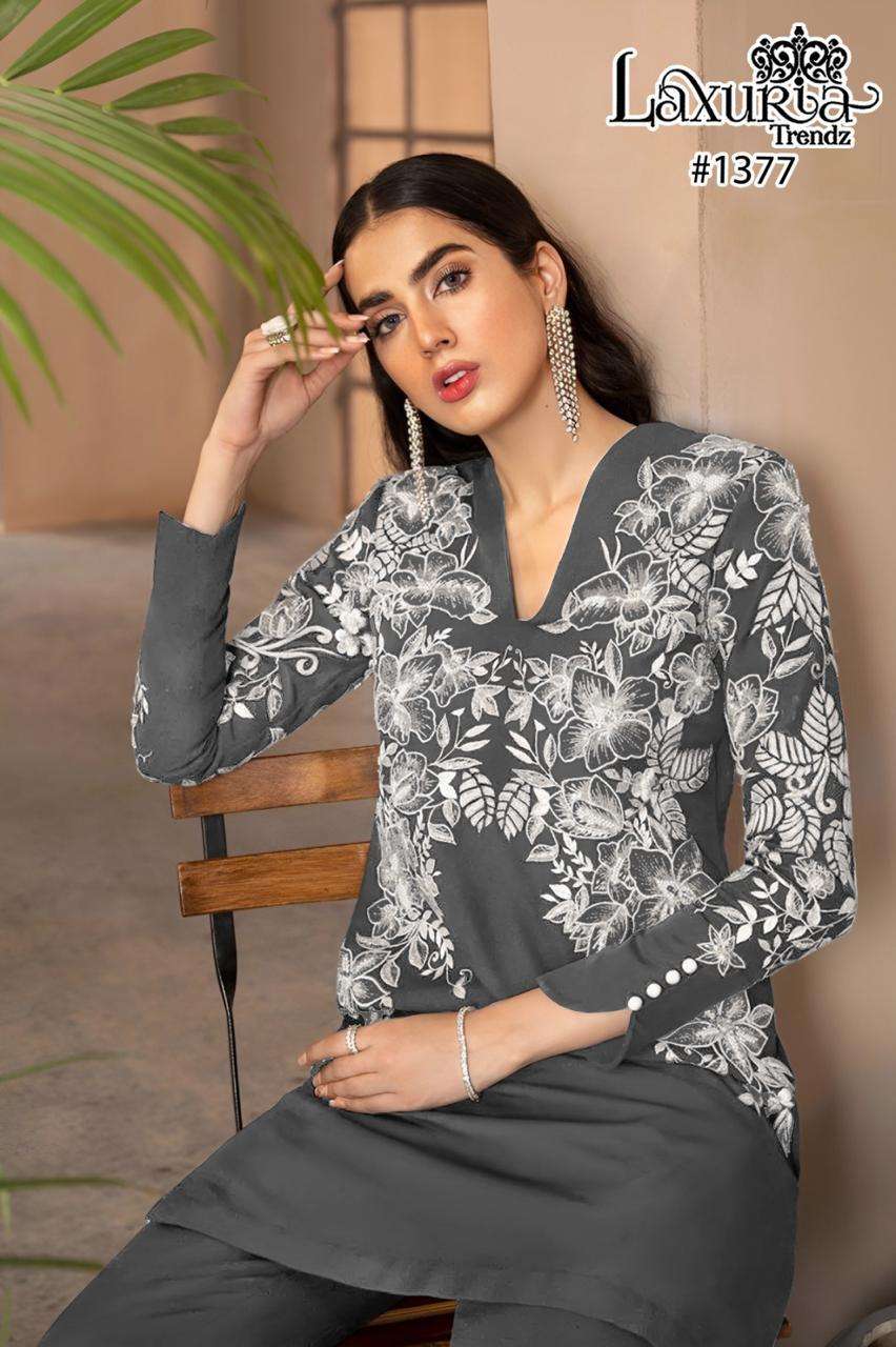 LAXURIA TRENDZ PRESENTS PAKISTANI STYLE TUNICS WITH CIGARETTE PANT 