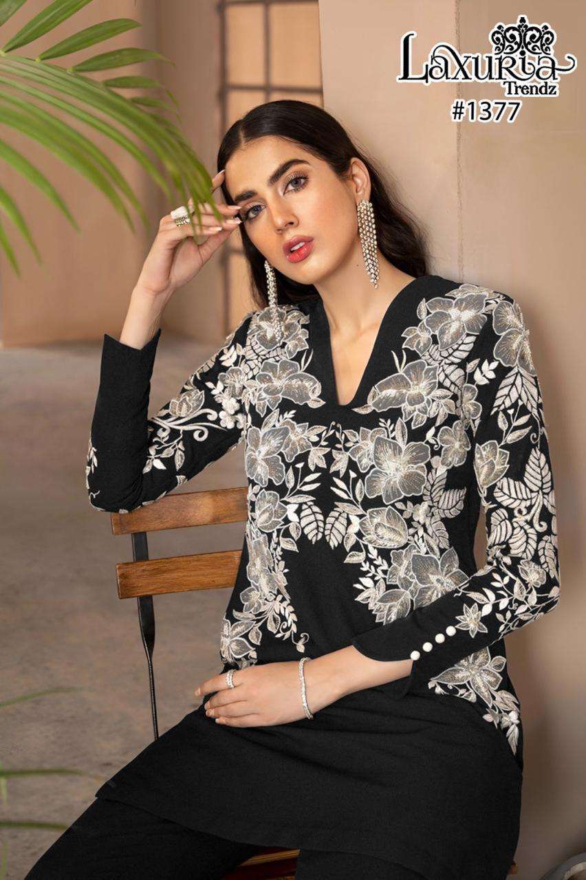 LAXURIA TRENDZ PRESENTS PAKISTANI STYLE TUNICS WITH CIGARETTE PANT 