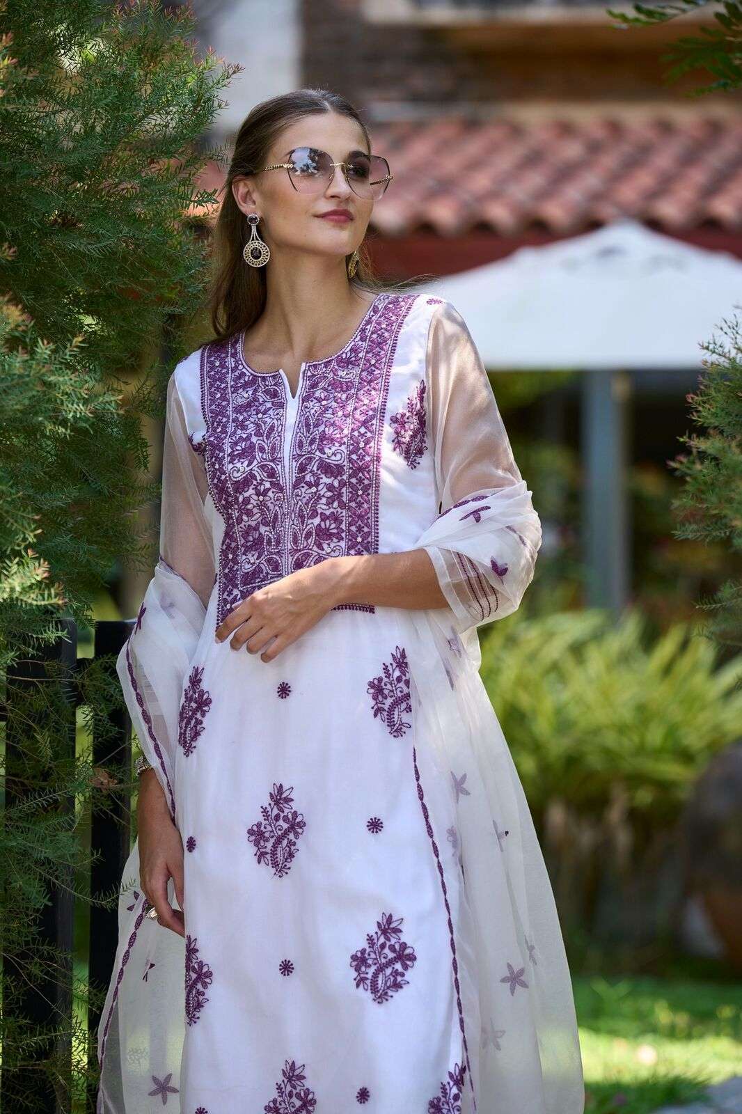 LUCKNOWI SERIES PURE ORGANZA SILK BY TEXOFAB 