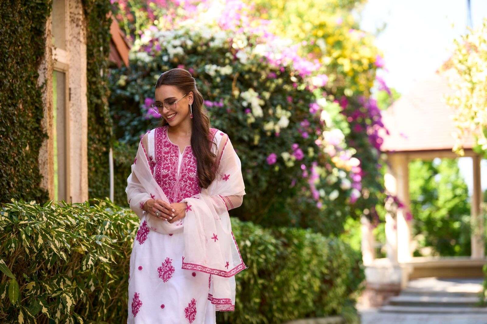 LUCKNOWI SERIES PURE ORGANZA SILK BY TEXOFAB 