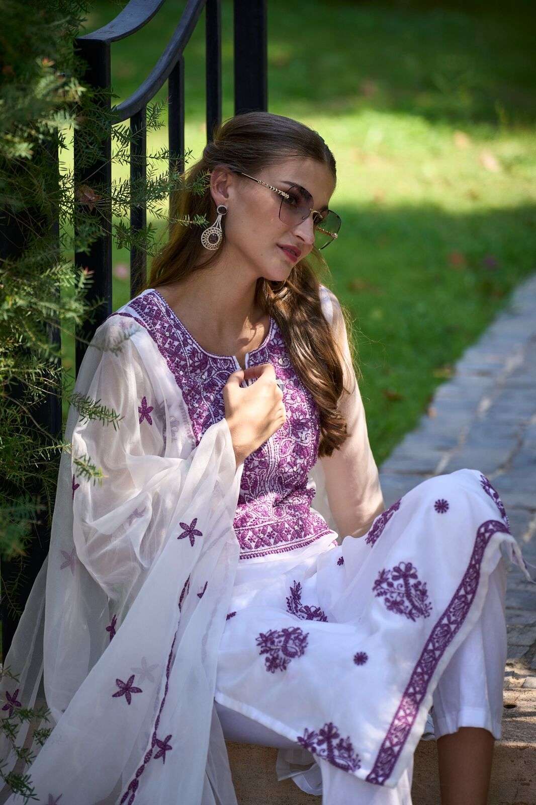 LUCKNOWI SERIES PURE ORGANZA SILK BY TEXOFAB 