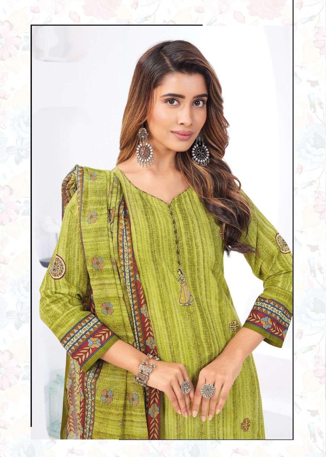 MADHUBANI VOL-1 BY AARVI FASHION PRINTED KURTI PANT WITH DUPATTA