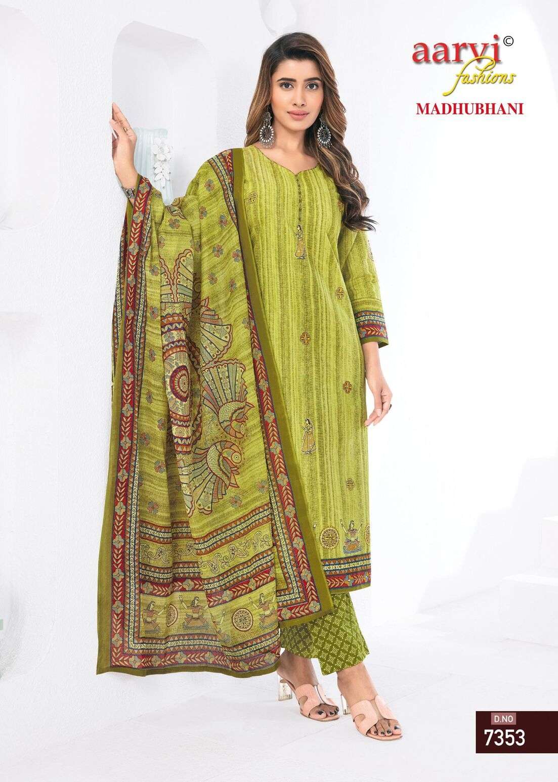 MADHUBANI VOL-1 BY AARVI FASHION PRINTED KURTI PANT WITH DUPATTA