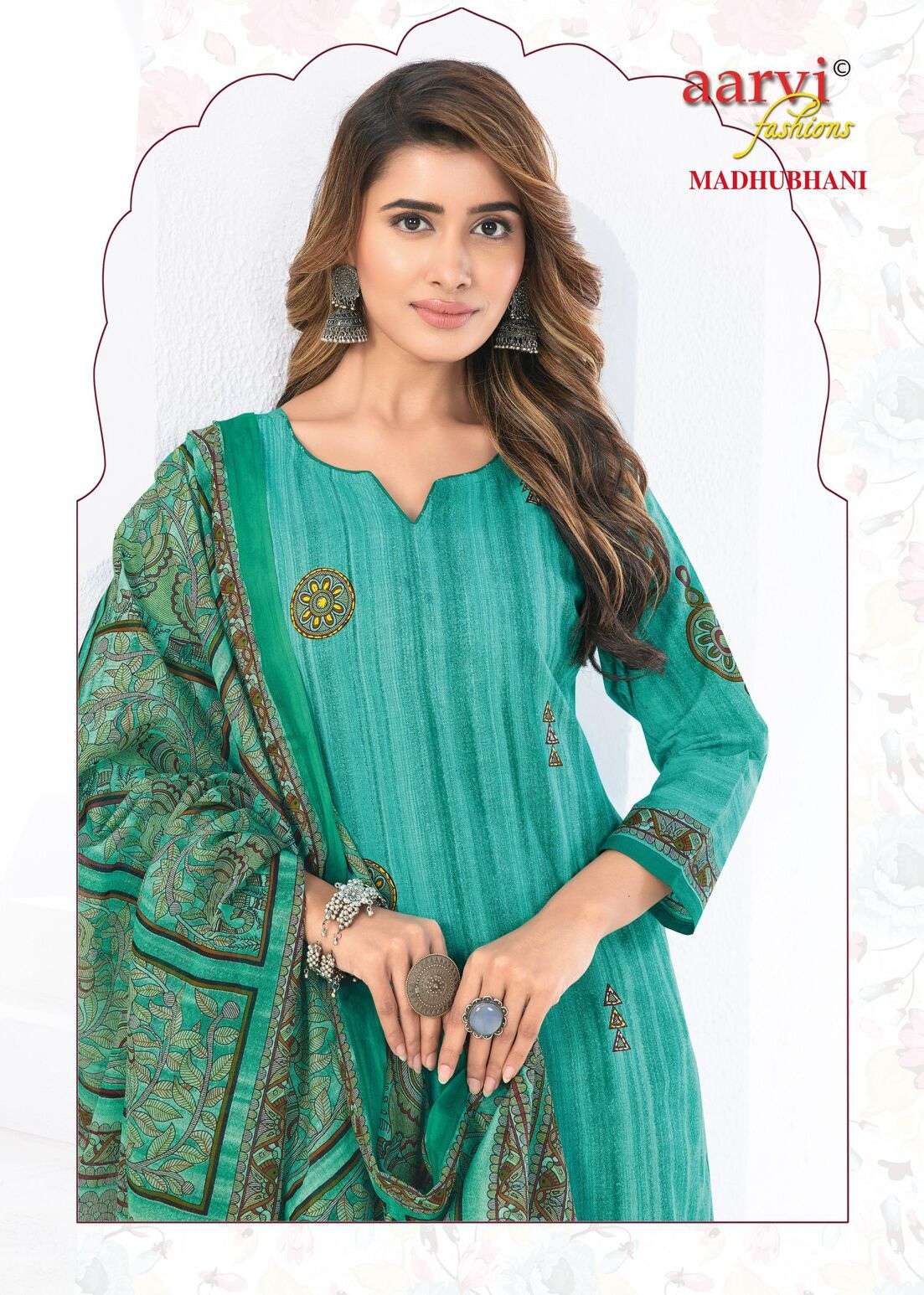 MADHUBANI VOL-1 BY AARVI FASHION PRINTED KURTI PANT WITH DUPATTA