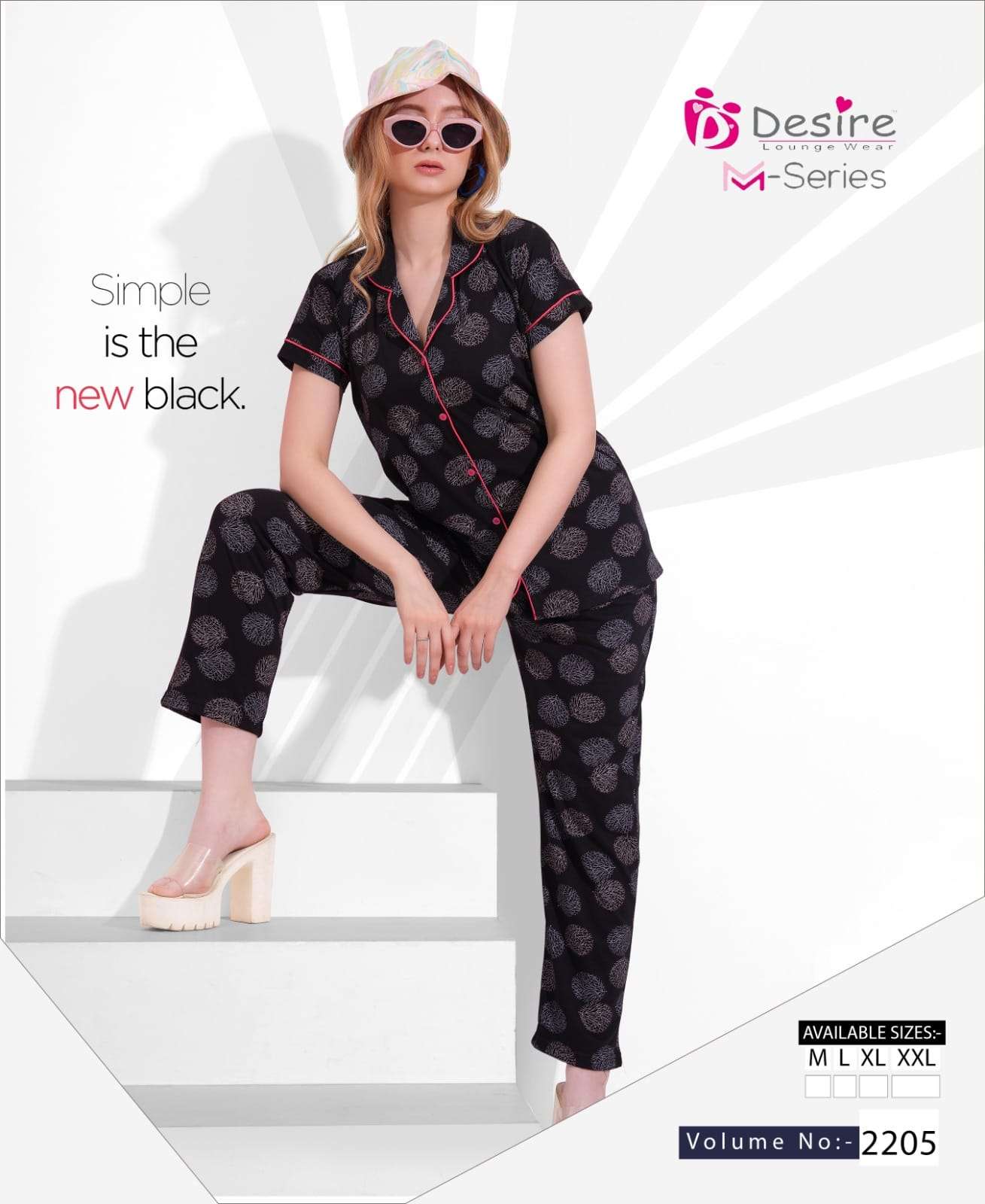 NIGHT WEAR CO-ORD SET VOLUME NO-2205 BY DESIRE 