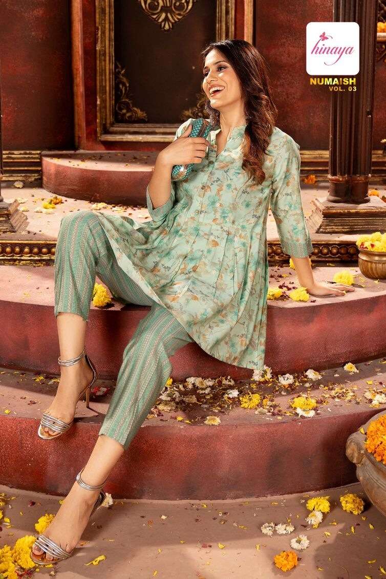 NUMAISH VOL-3 DIGITAL MODAL PRINT STYLISH CO-ORD SET BY HINAYA 