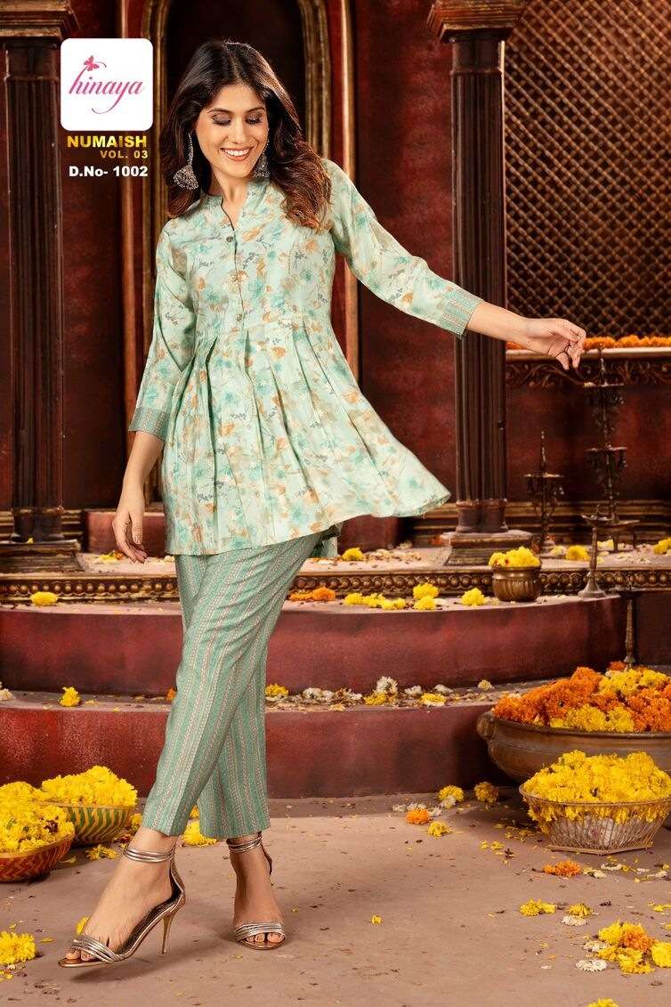 NUMAISH VOL-3 DIGITAL MODAL PRINT STYLISH CO-ORD SET BY HINAYA 