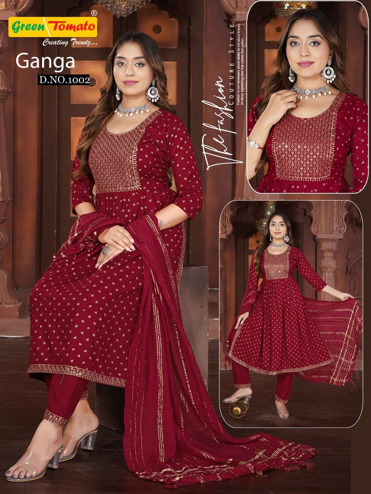 NYRAA GOLDEN ZARI WORK BY GANGA FASHION 