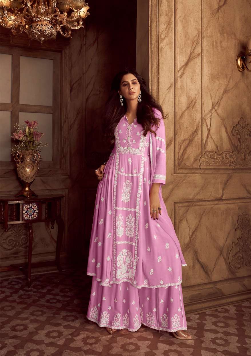 PINK COLOUR HEAVY EMBROIDERY SUPER HIT PARTY WEAR COLLECTION 