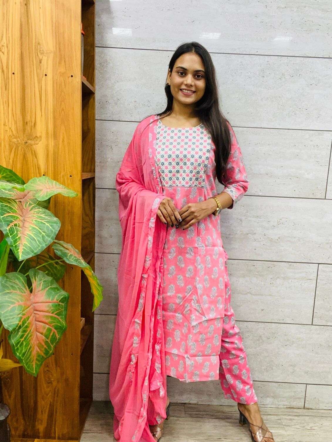 PINK COLOUR PURE COTTON READYMADE COLLECTION 