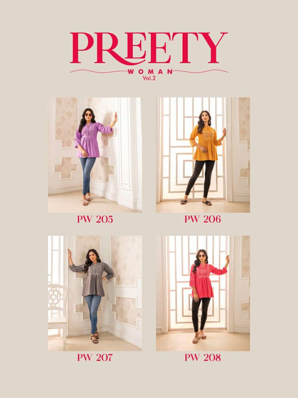 PRETTY WOMEN VOL-2 TUNIC STYLE BY KAYA KURTI 