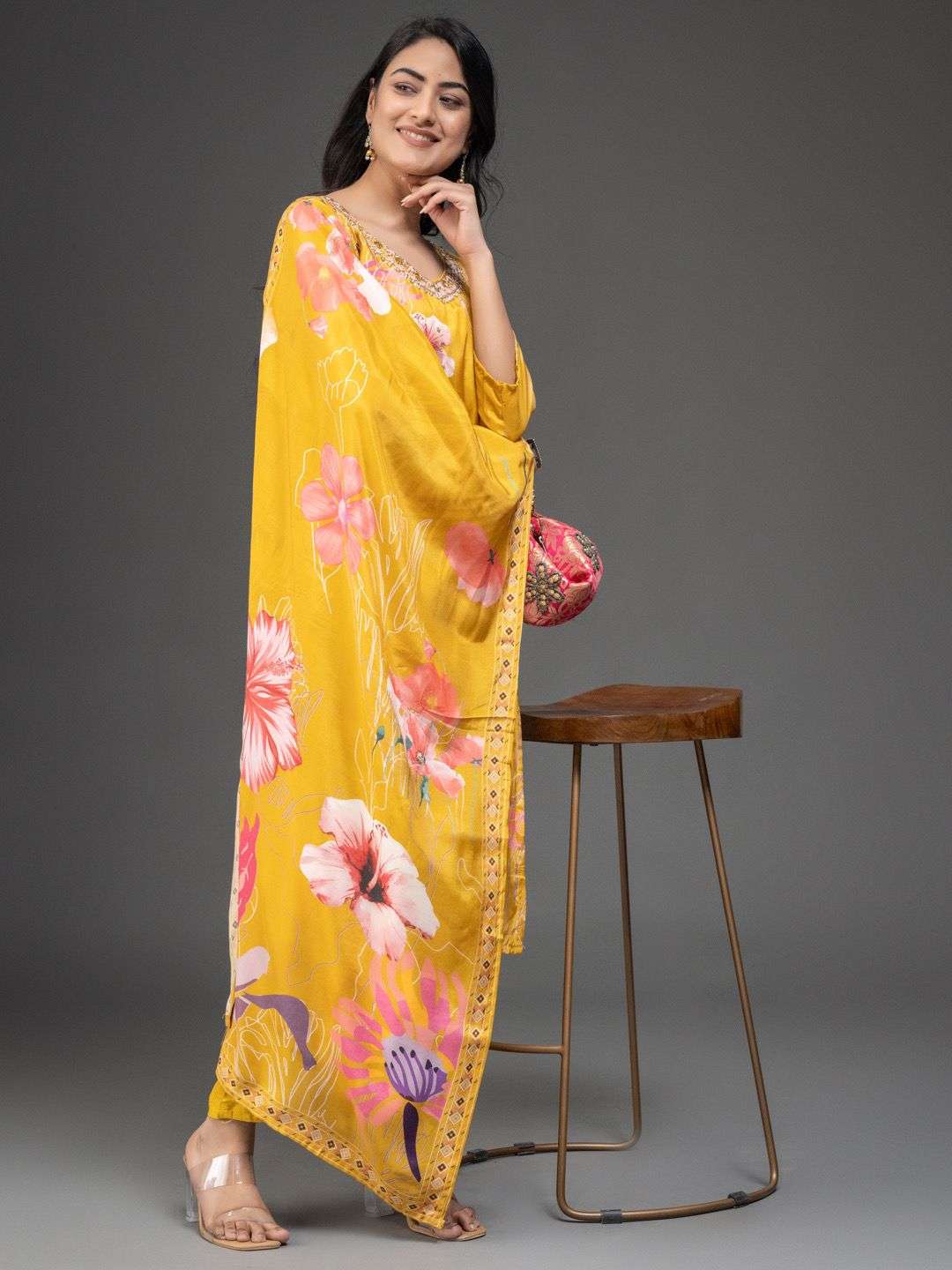 PURE MUSLIN KURTI PANT DUPATTA BY PAVISHKA FASHION 