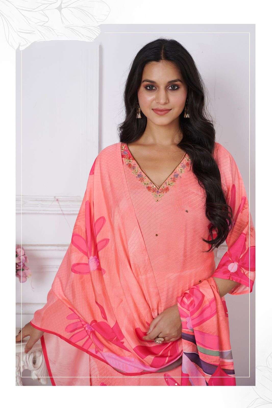 PURE MUSLIN KURTI PANT DUPATTA BY PAVISHKA FASHION 