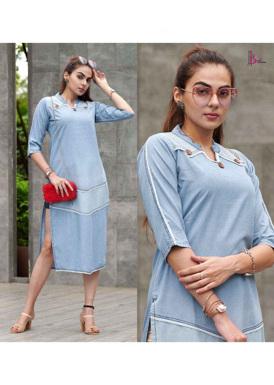 RAPID DIFFERENT SHADES OF COTTON DENIM BY BHAVI DESIGNER