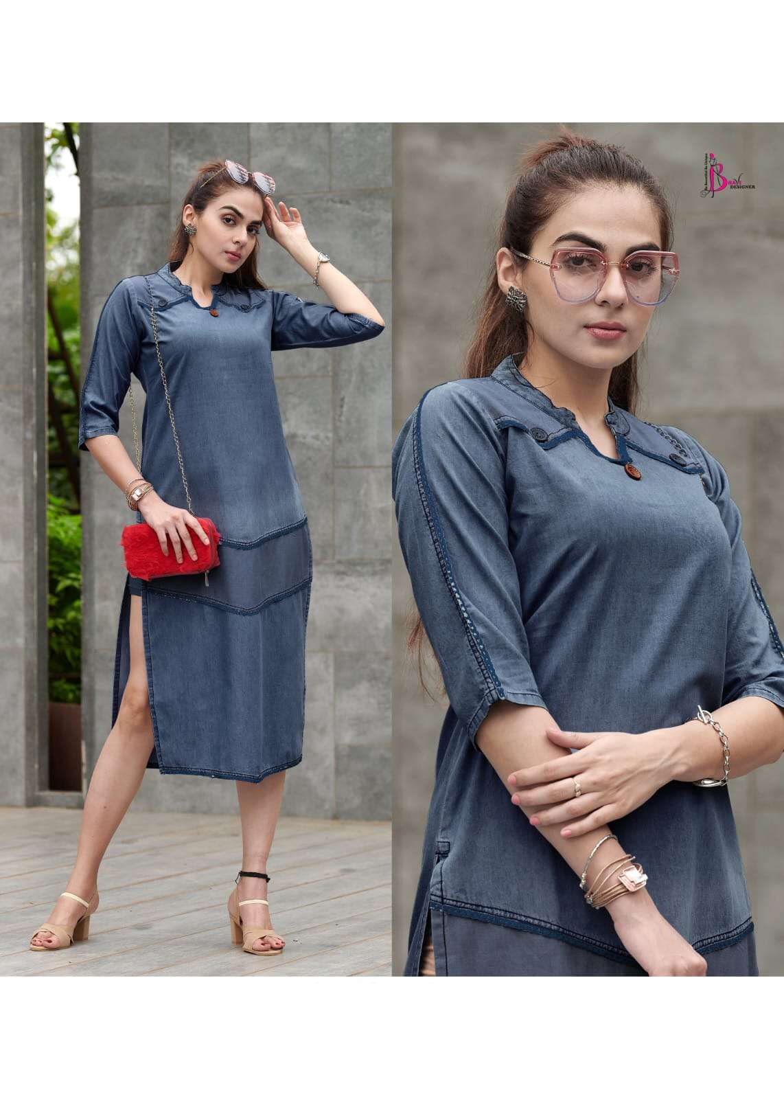 RAPID DIFFERENT SHADES OF COTTON DENIM BY BHAVI DESIGNER