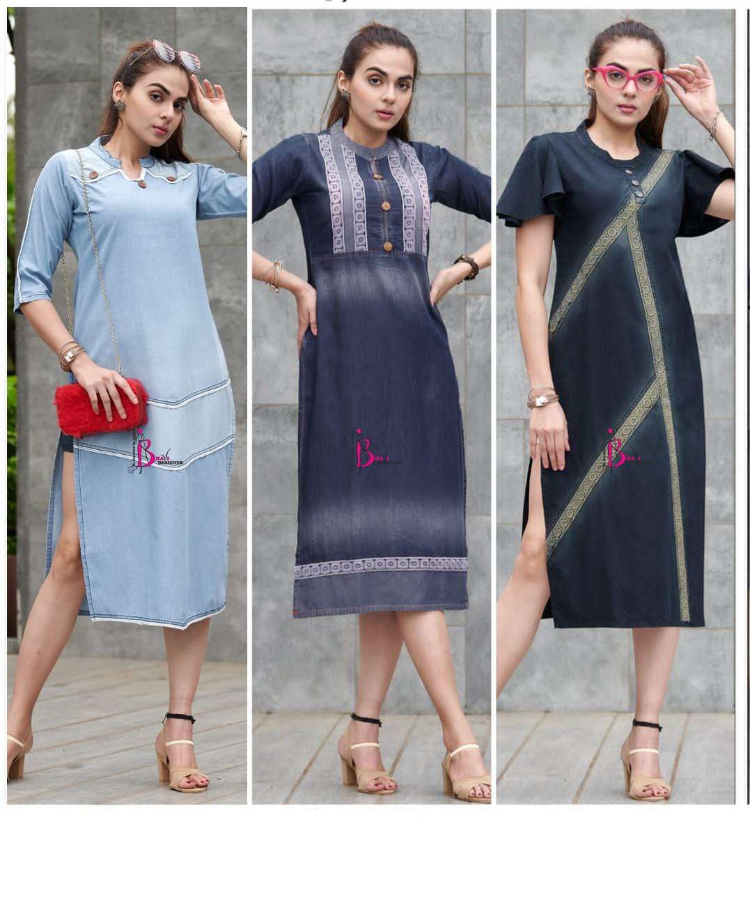 RAPID DIFFERENT SHADES OF COTTON DENIM BY BHAVI DESIGNER