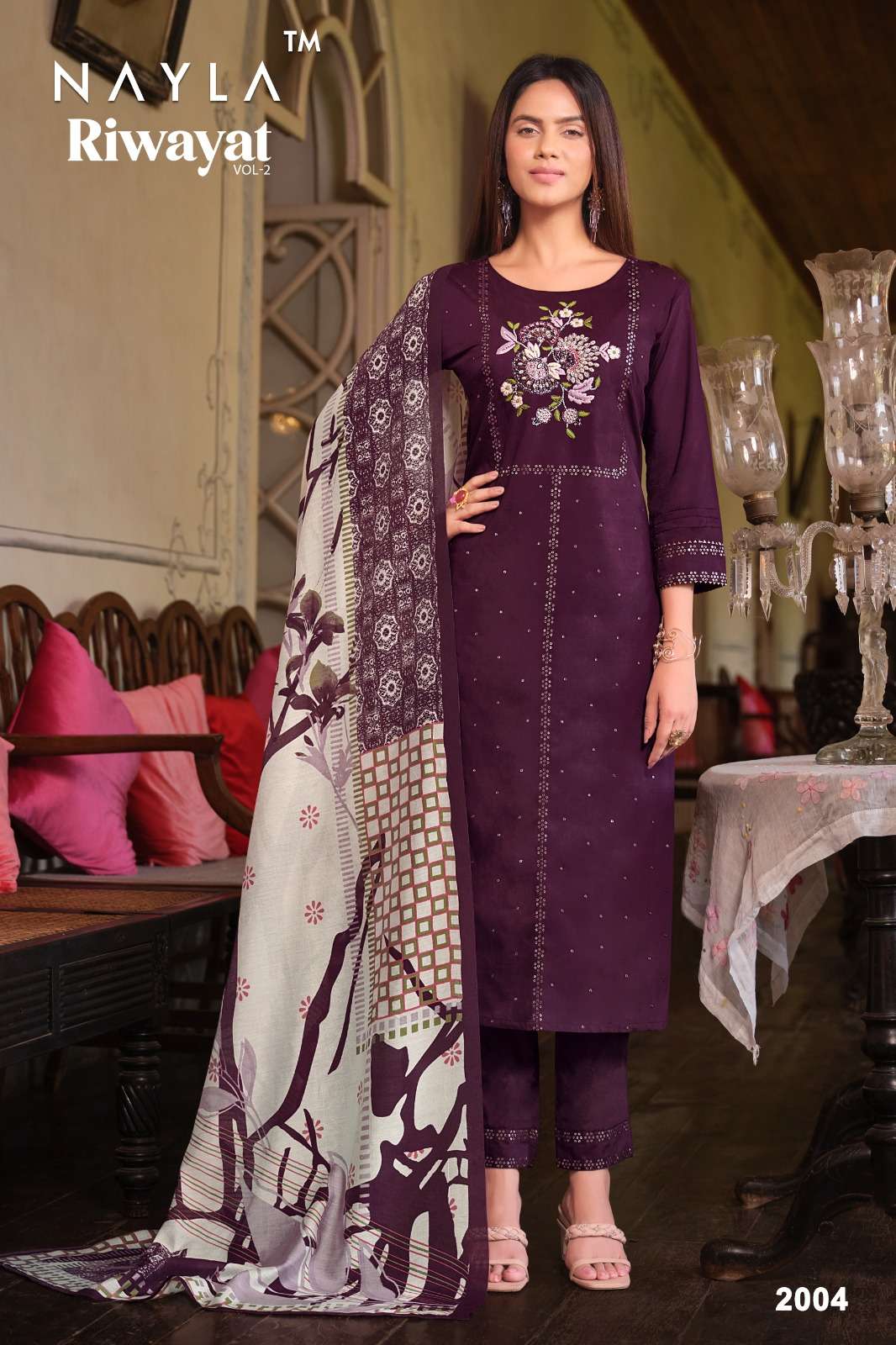 RIWAYAT VOL-2 PURE CHANDERI WORK BY NAYLA