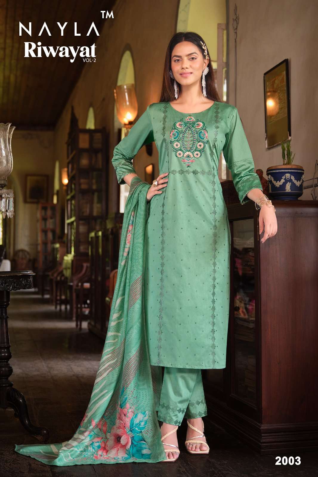 RIWAYAT VOL-2 PURE CHANDERI WORK BY NAYLA