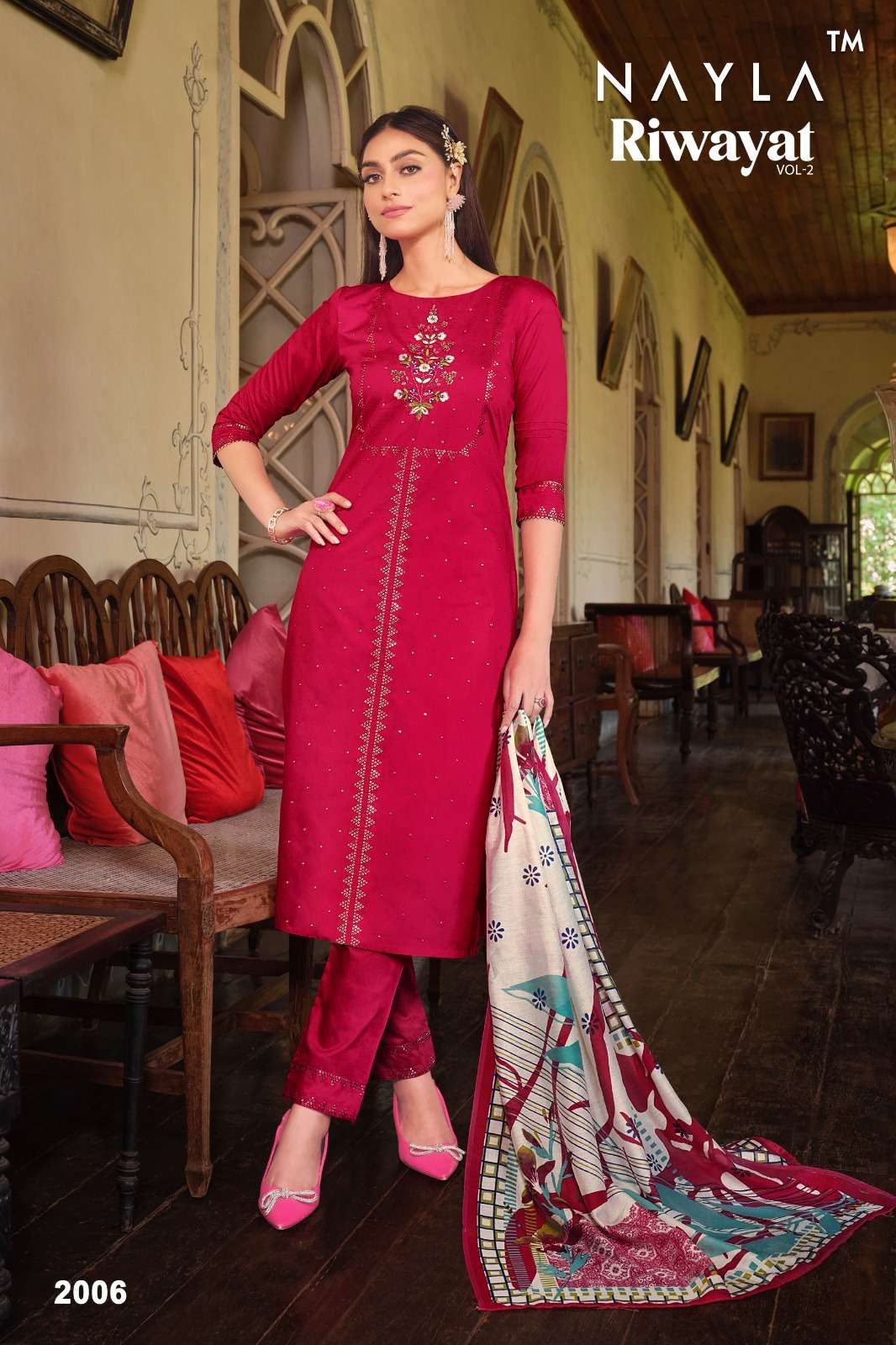 RIWAYAT VOL-2 PURE CHANDERI WORK BY NAYLA