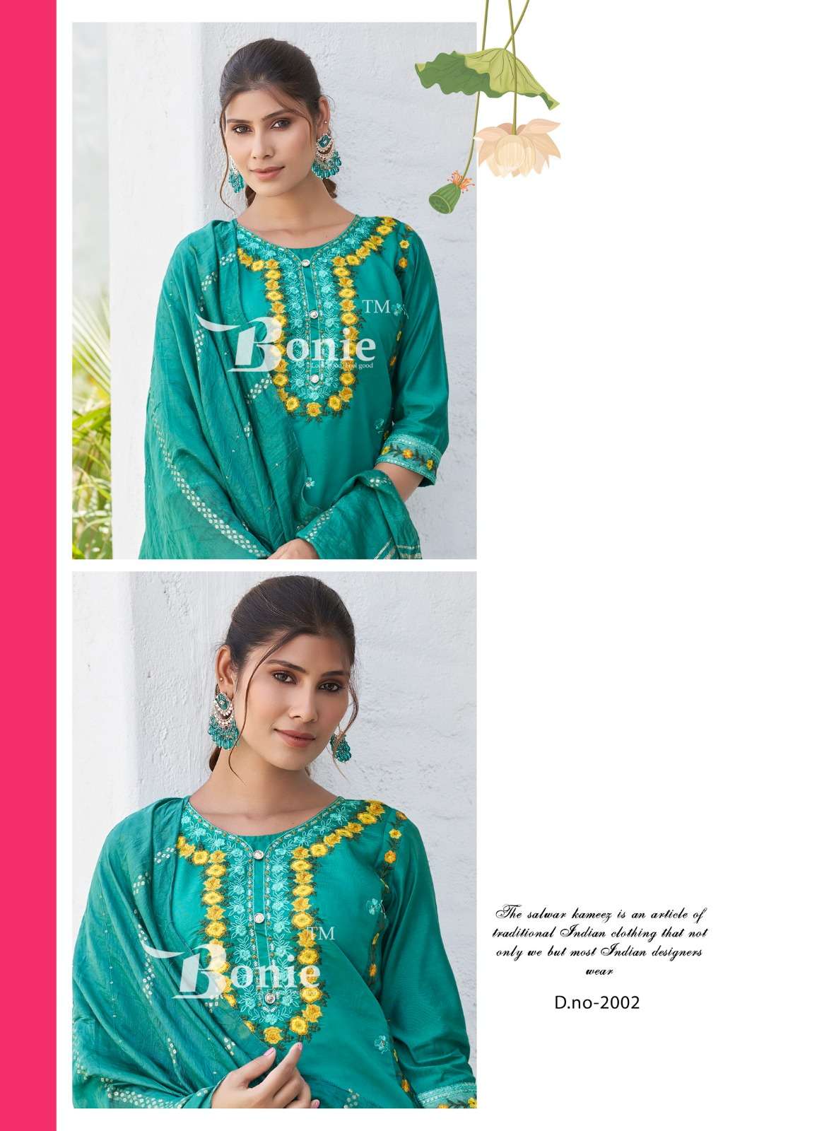 SHIKHA VOL-2 THREE PCS KURTI PANT DUPATTA BY BONIE 