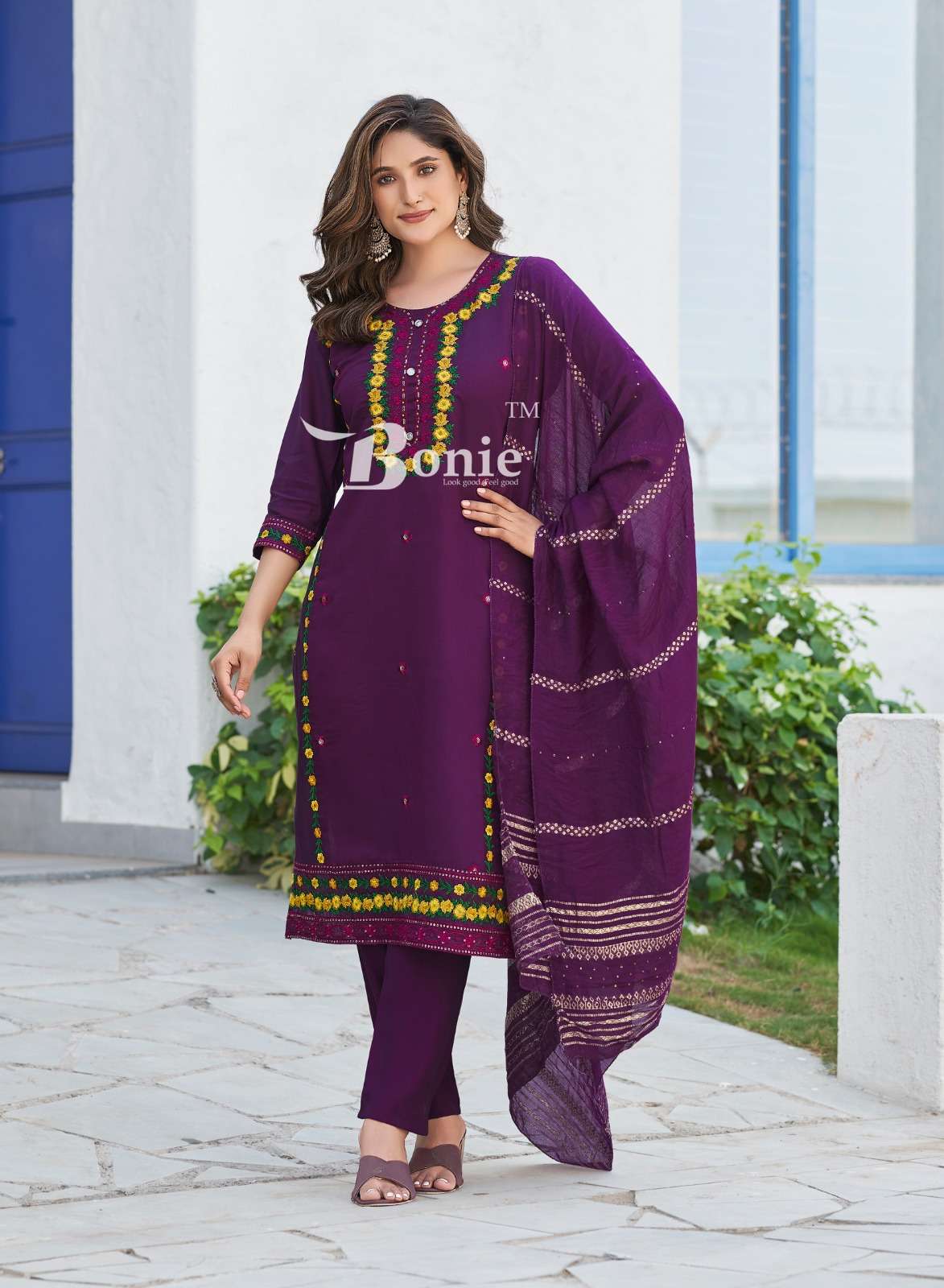 SHIKHA VOL-2 THREE PCS KURTI PANT DUPATTA BY BONIE 