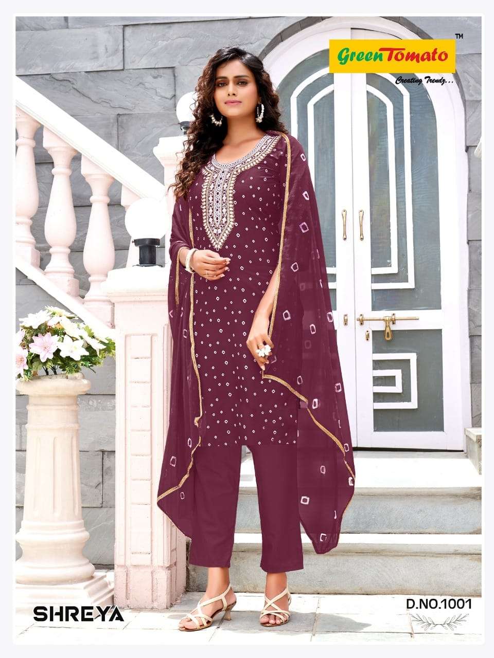 SHREYA BY GREEN TOMATO COTTON FABRIC PRINTED SALWAR SUITS 
