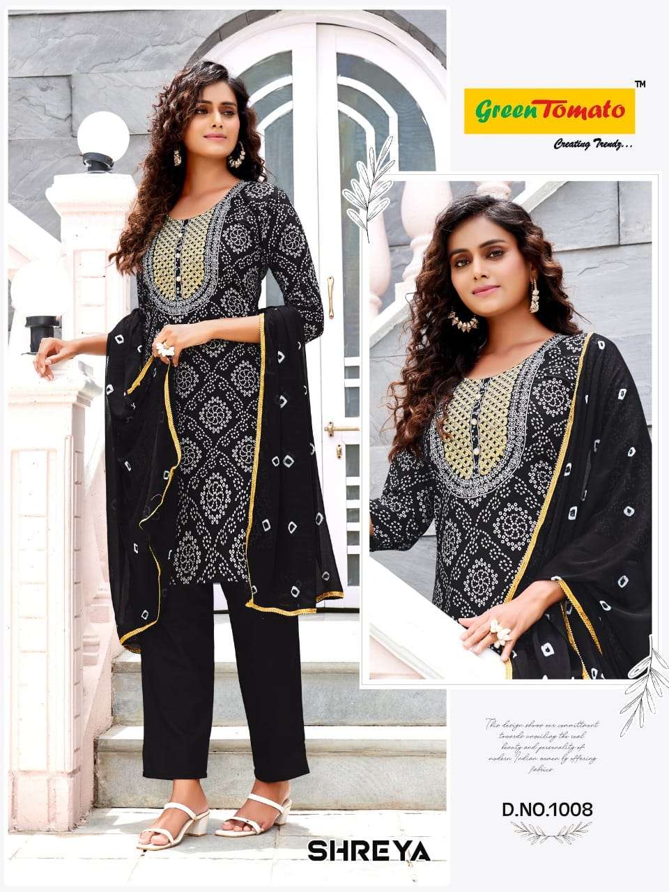 SHREYA BY GREEN TOMATO COTTON FABRIC PRINTED SALWAR SUITS 