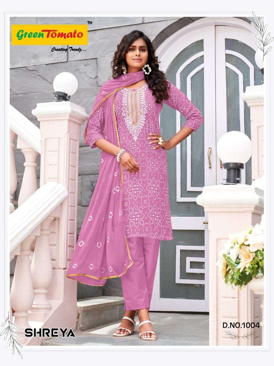 SHREYA BY GREEN TOMATO COTTON FABRIC PRINTED SALWAR SUITS 