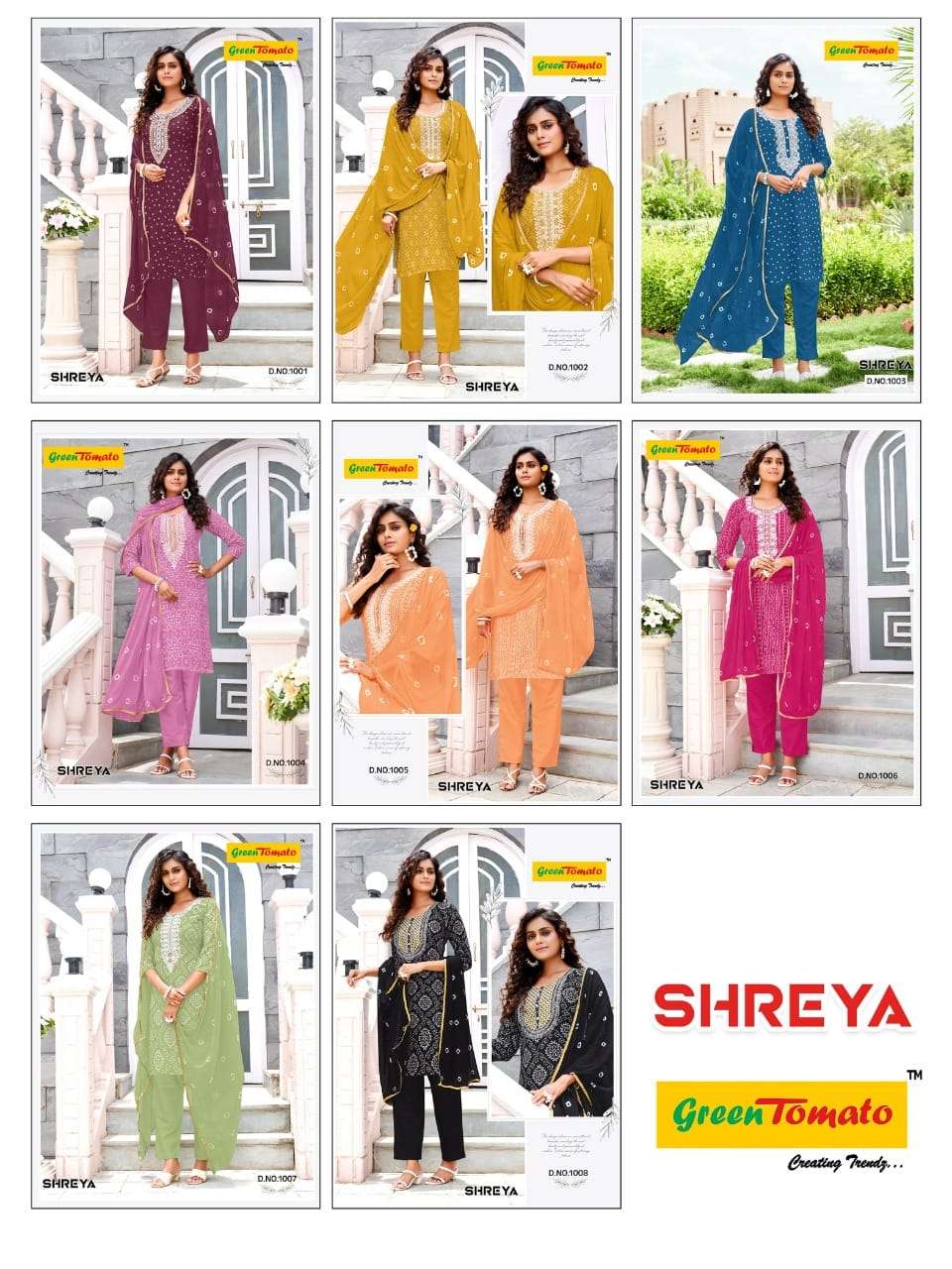 SHREYA BY GREEN TOMATO COTTON FABRIC PRINTED SALWAR SUITS 
