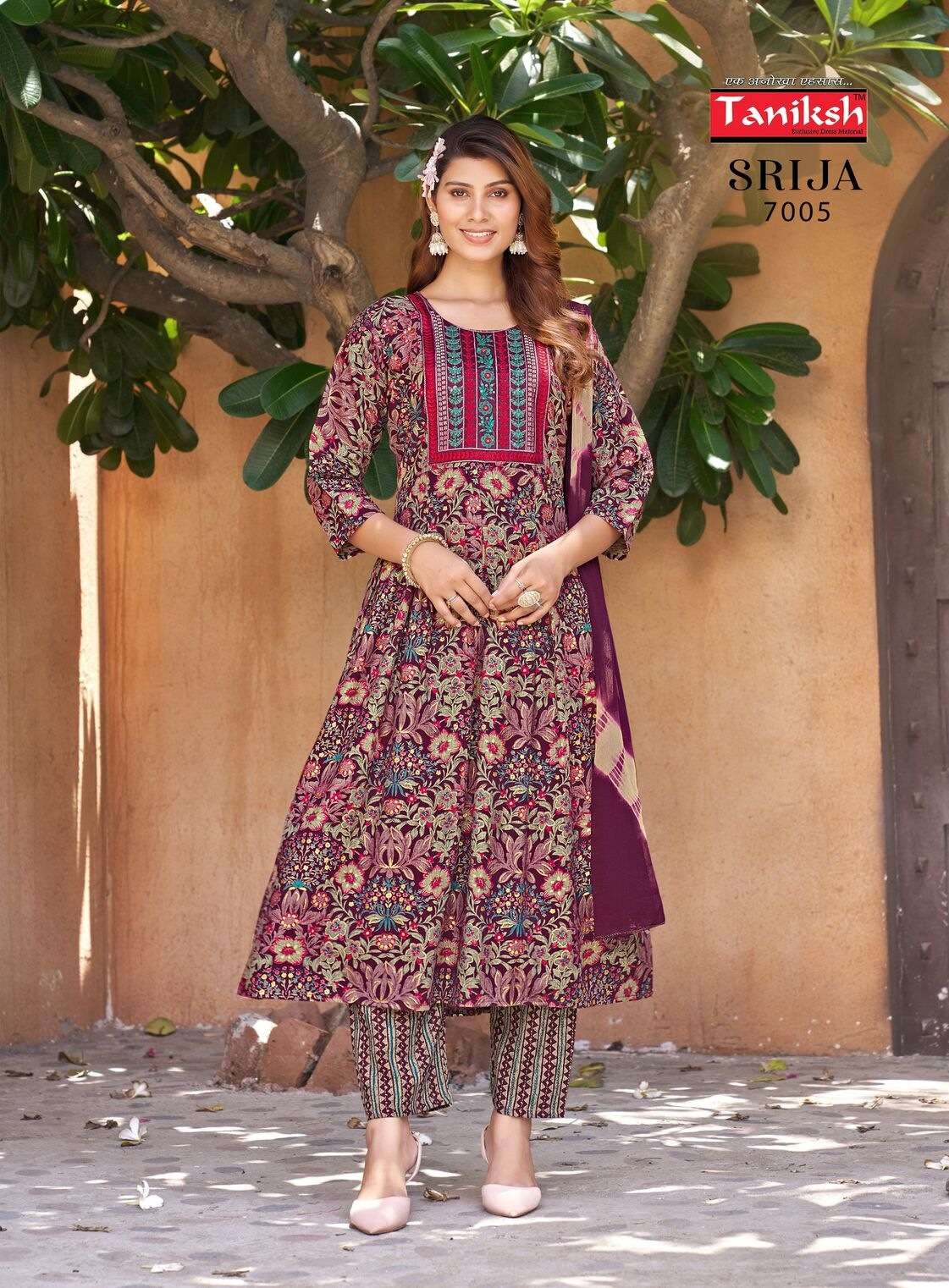 SRIJA VOL-7 PRINTED DESIGN EMBROIDERY WORK BY TANISHK