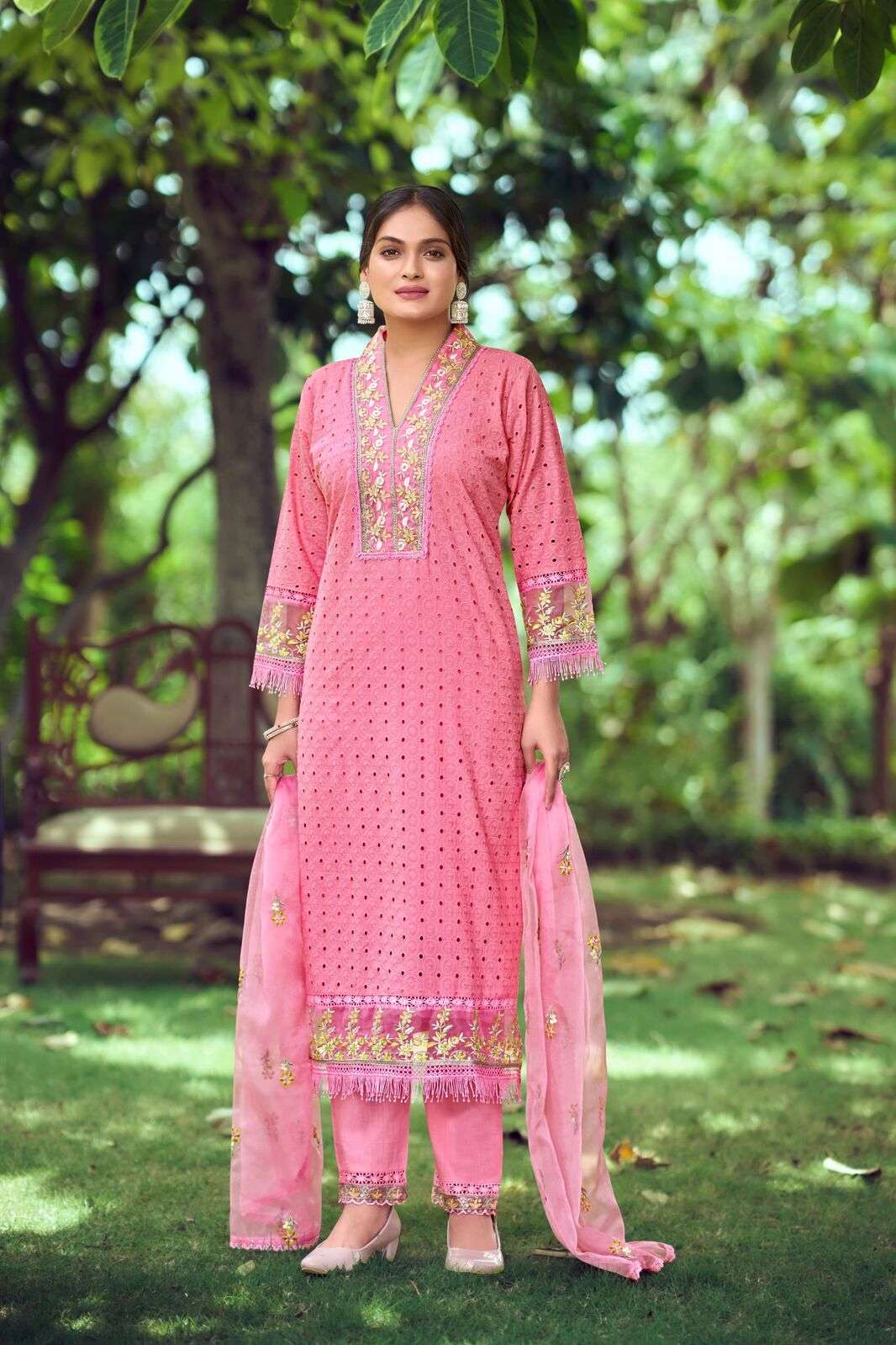 SUMMER LOVE VOL-2 BY OSSM  COTTON 3 PCS FULL STICHED KURTI PANT DUPATTA