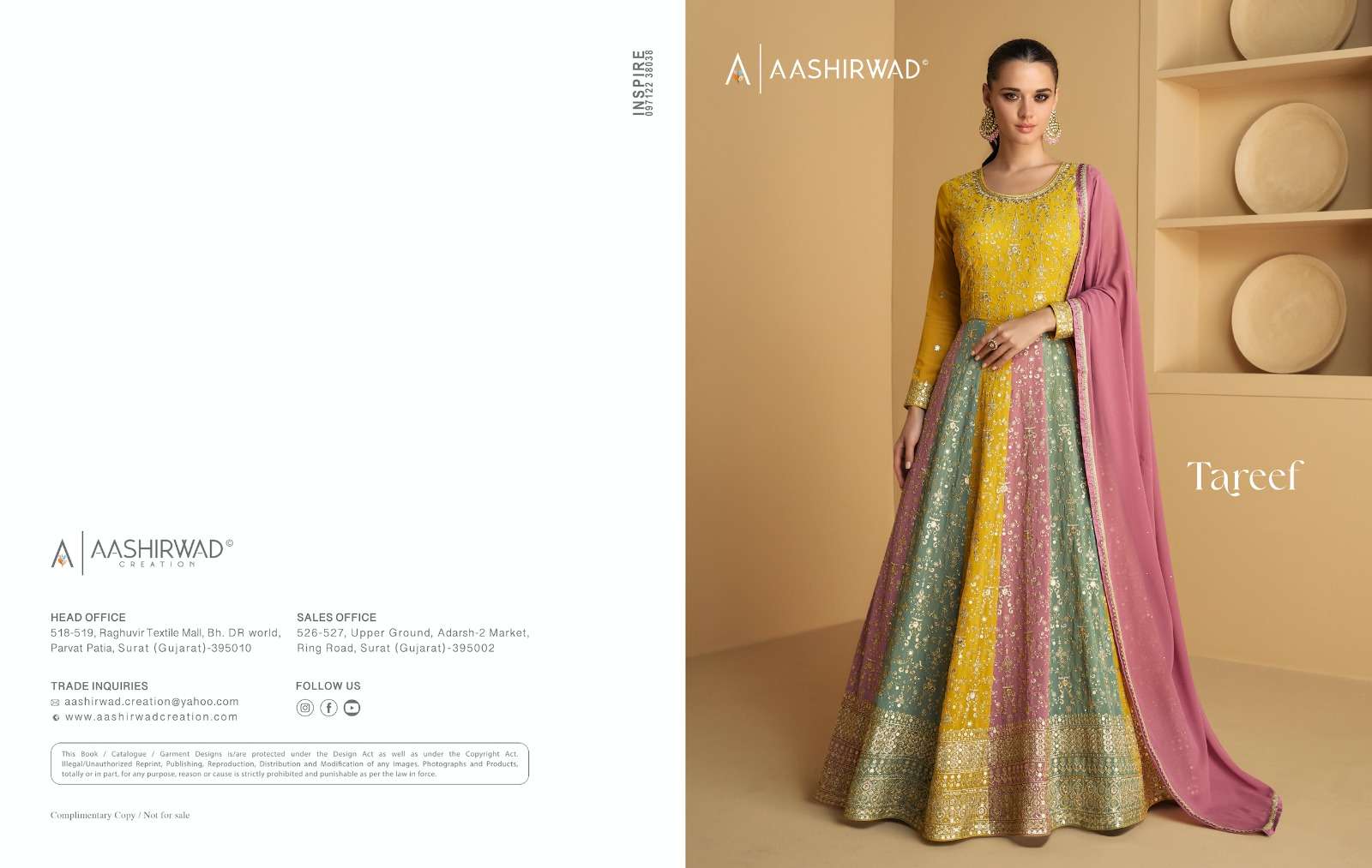 TAREEF HEAVY EMBROIDERY GOWN BY AASHIRWAD