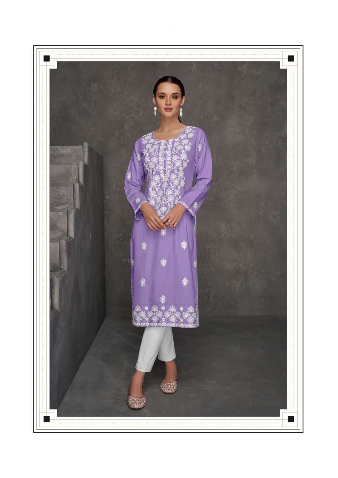 VM -1141 RH  PURE LAKHNAVI STYLISH KURTI WITH PANT
