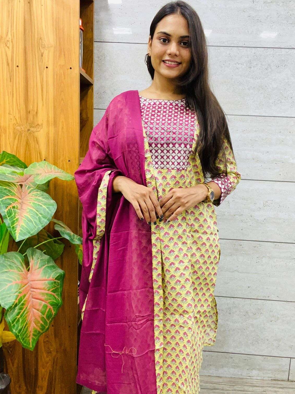 YELLOW COLOUR PURE COTTON READYMADE COLLECTION 