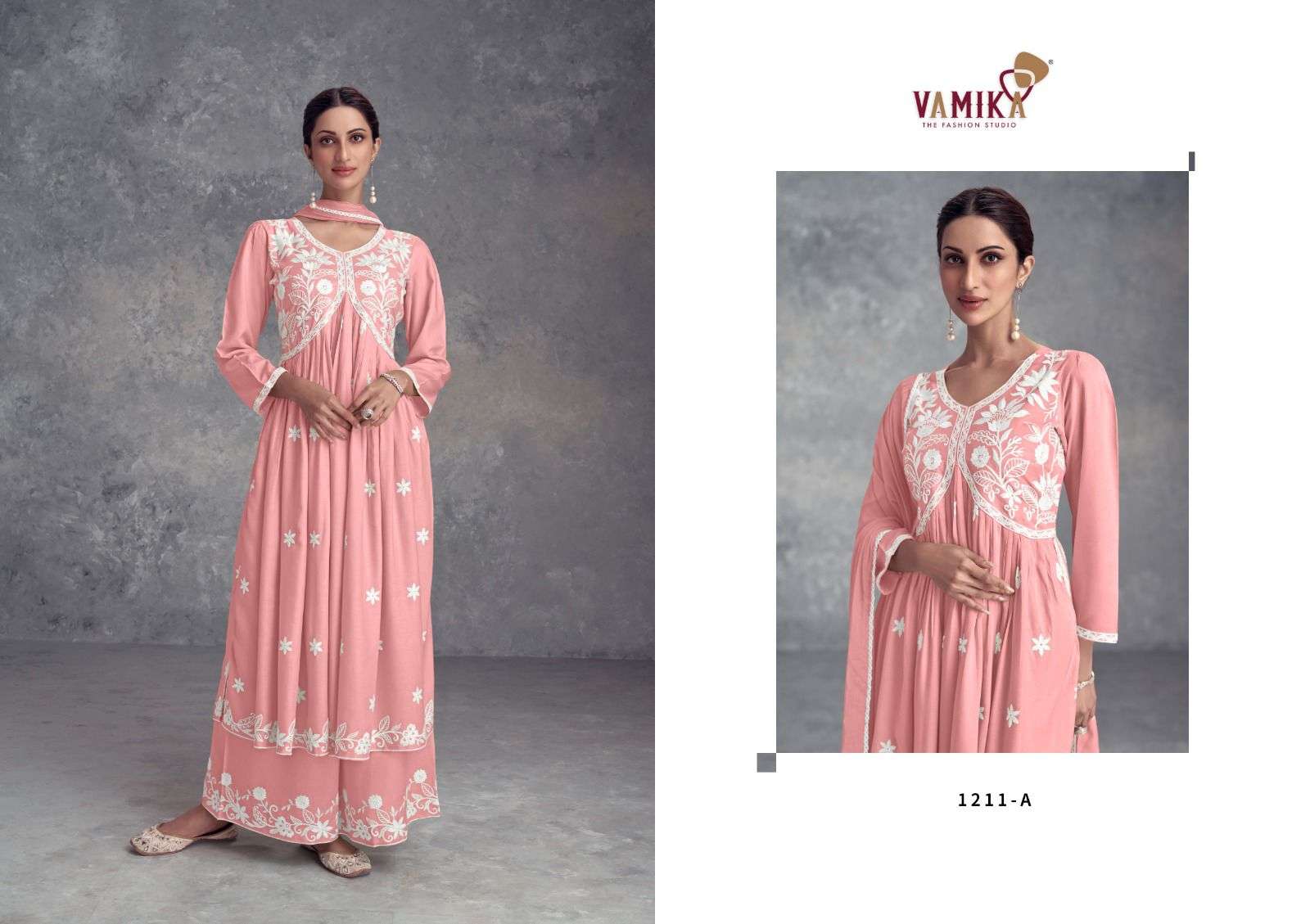 AADHIRA VOL-10 BY VAMIKA PURE RAYON HEAVY LAKHNAVI EMBROIDERY 3 PCS SET 