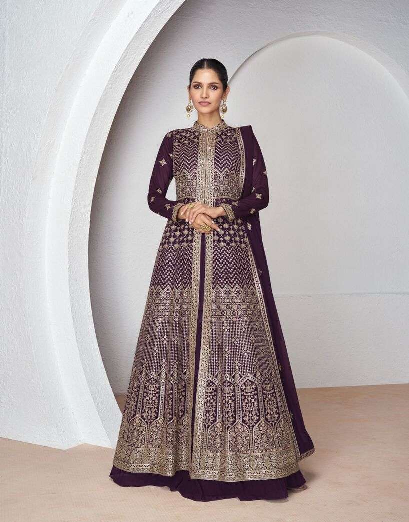 AAKRUTI BY AASHIRWAD CREATION REAL GEORGETTE ANARKALI DRESS WITH DUPATTA 