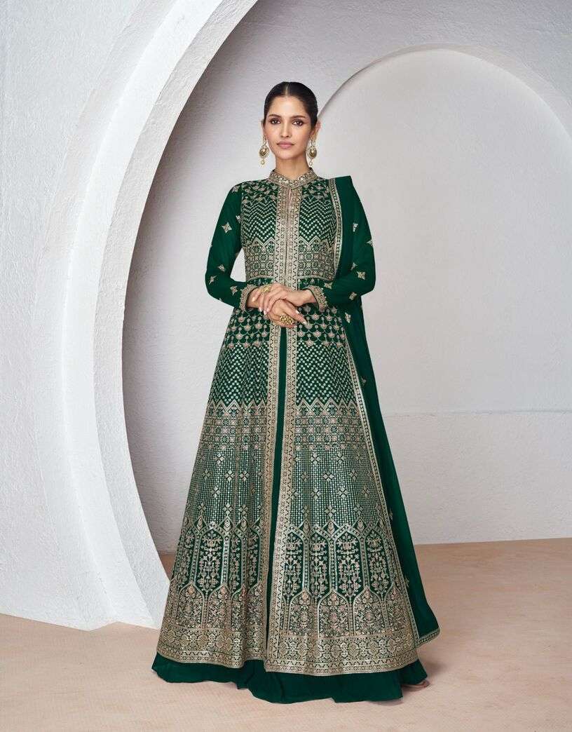 AAKRUTI BY AASHIRWAD CREATION REAL GEORGETTE ANARKALI DRESS WITH DUPATTA 