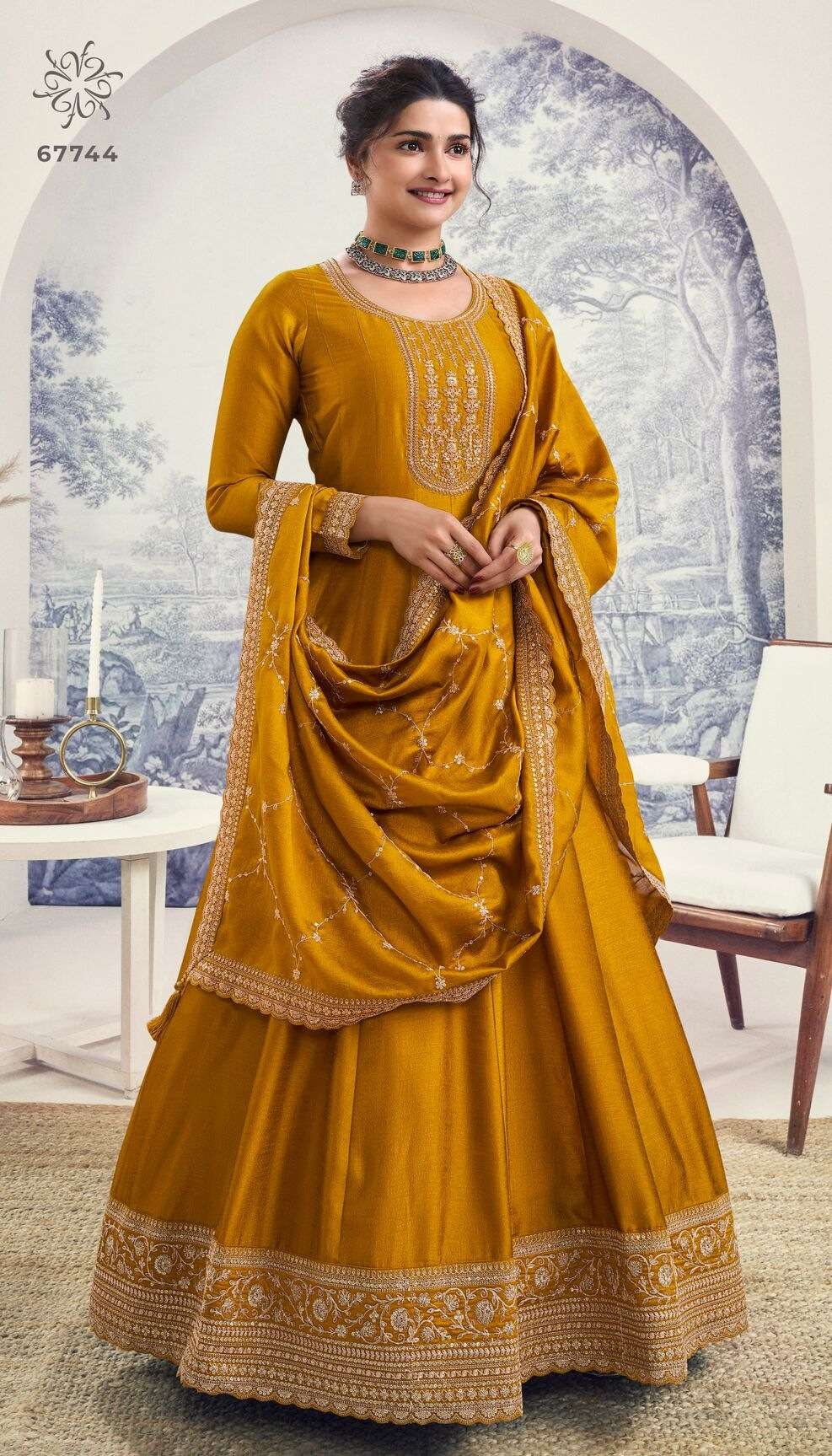 AALIYA VOL-2 BY KULEESH EMBROIDERY SILK GEORGETTE ANARKALI SUIT 