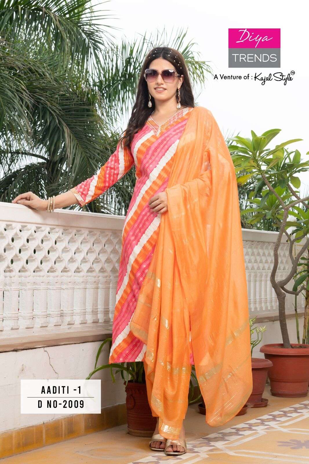ADITI VOL-1 BY DIYA TRENDS RAYON FABRIC STRAIGHT CUT KURTI PANT WITH DUPATTA 