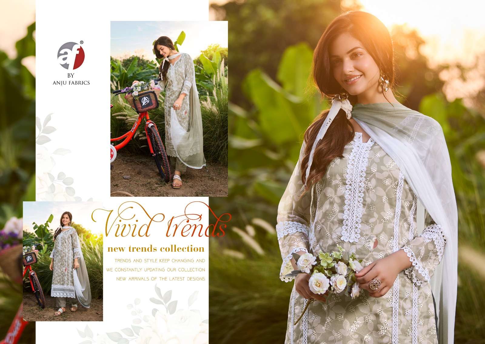 AFFAIR VOL-2 BY ANJU FABRICS PURE ORGANZA SCHIFFLI WITH DIGITAL PRINT 3 PCS SET 