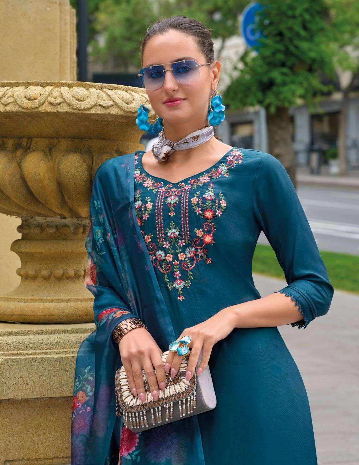 AFGHANI VOL-4 BY LILY & LALI MILAN SILK WITH EMBROIDERY WORK & ORGANZA DUPATTA  