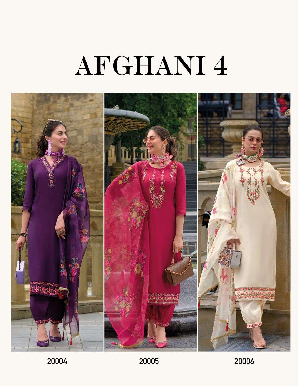 AFGHANI VOL-4 BY LILY & LALI MILAN SILK WITH EMBROIDERY WORK & ORGANZA DUPATTA  
