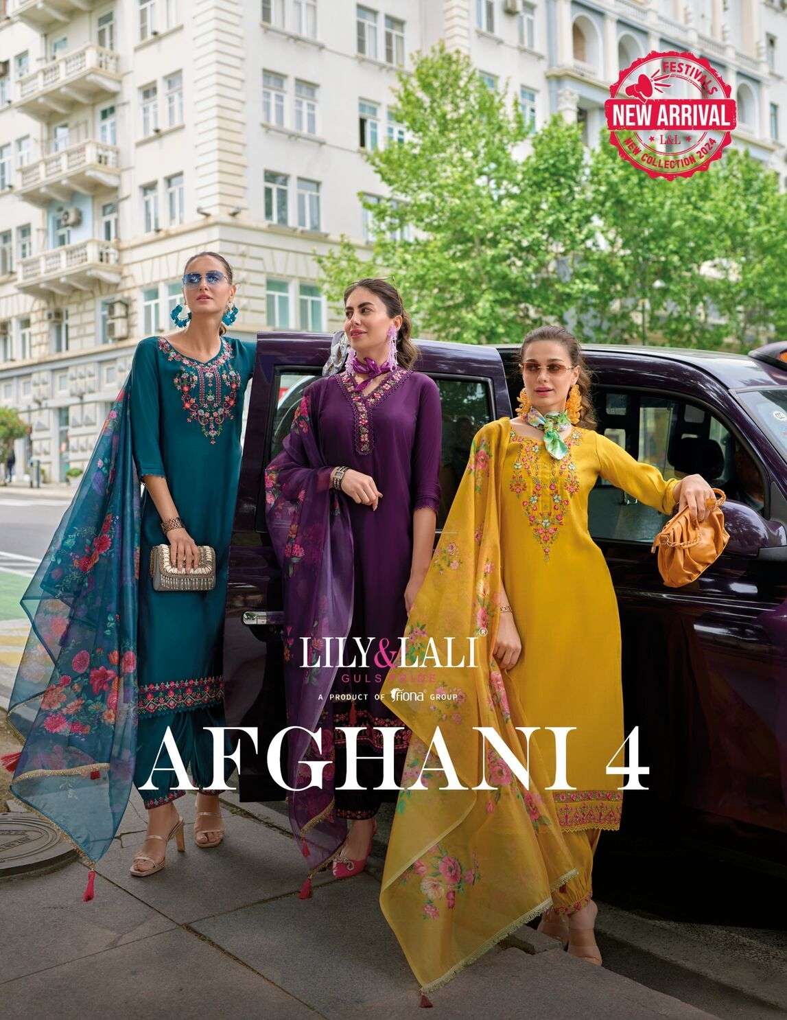 AFGHANI VOL-4 BY LILY & LALI MILAN SILK WITH EMBROIDERY WORK & ORGANZA DUPATTA  