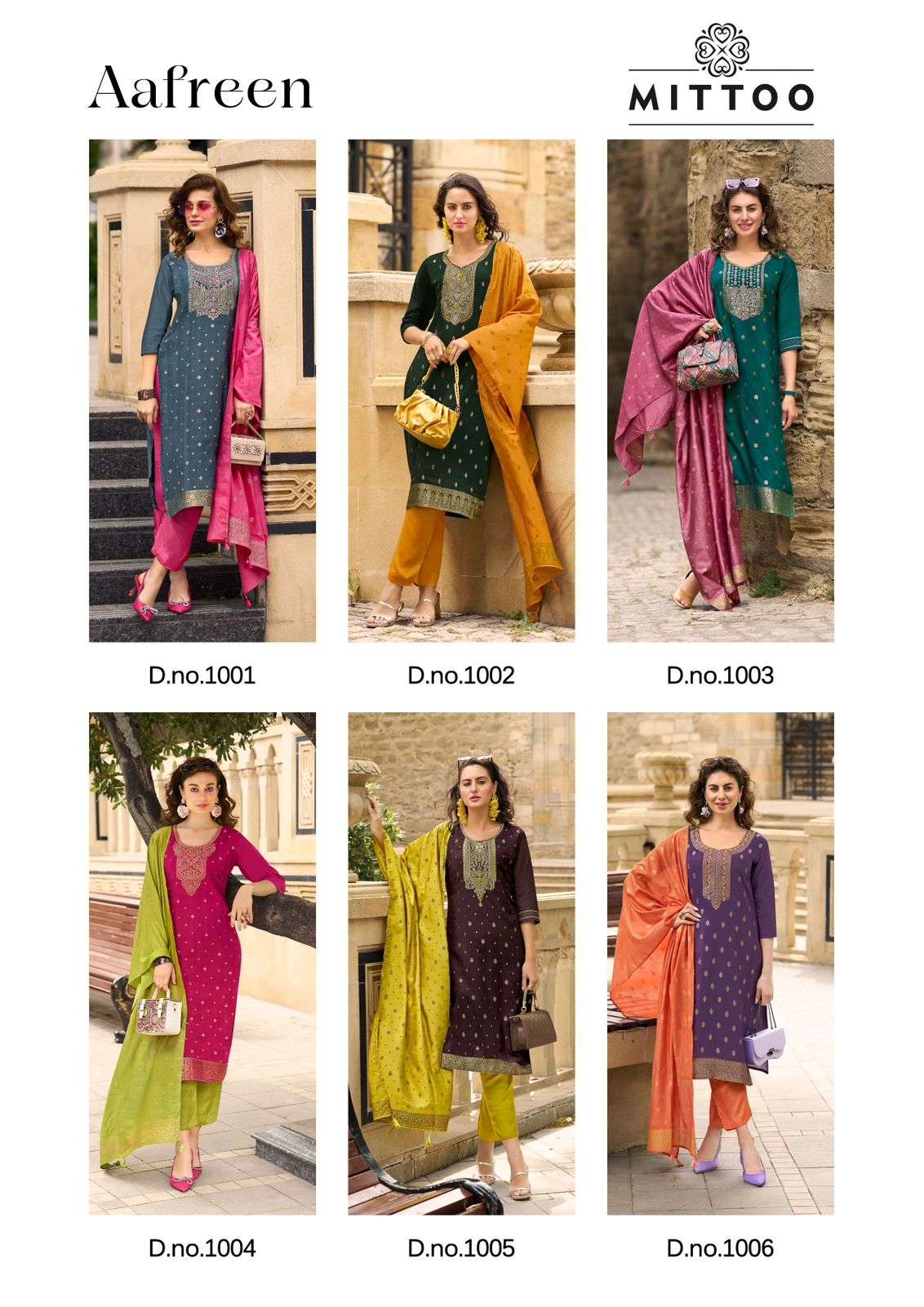 AFREEN BY MITTOO PURE MUSLIN JACQUARD THREAD HANDWORK 3 PCS SET