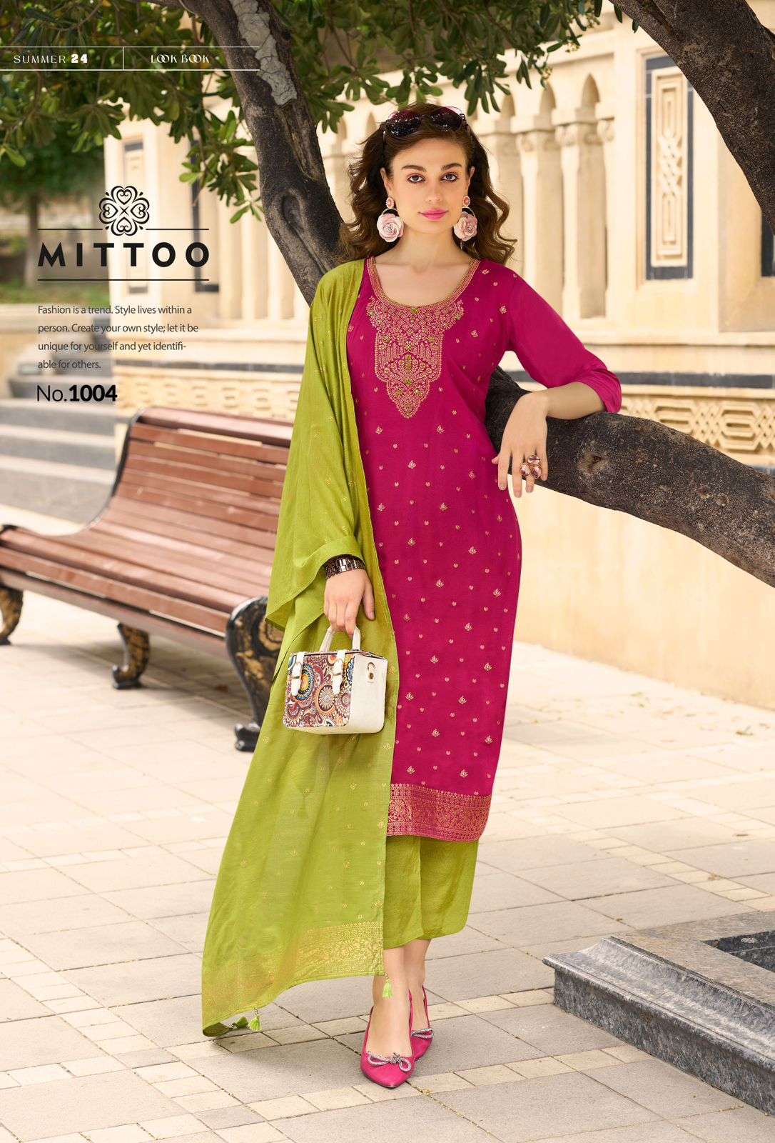 AFREEN BY MITTOO PURE MUSLIN JACQUARD THREAD HANDWORK 3 PCS SET