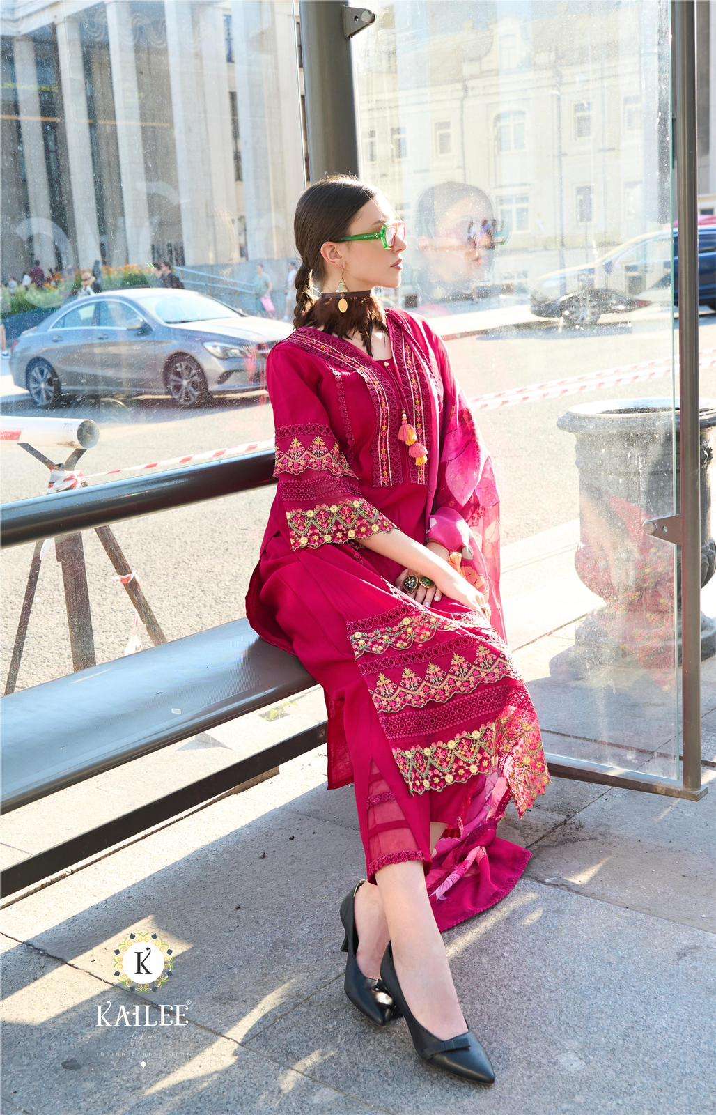 BAHAAR BY KAILEE FASHION DESIGNER FANCY THREAD 3 PCS SET 