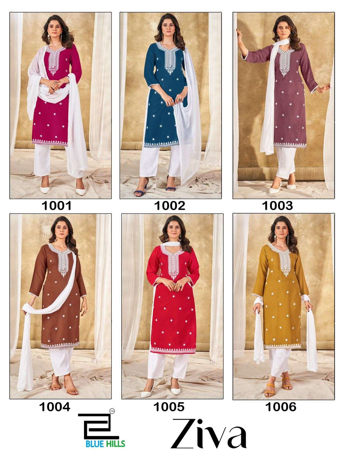 BLUE HILLS PRESENT ZIVA RAYON FABRIC WITH PLAZO & EMBROIDERY WORK 