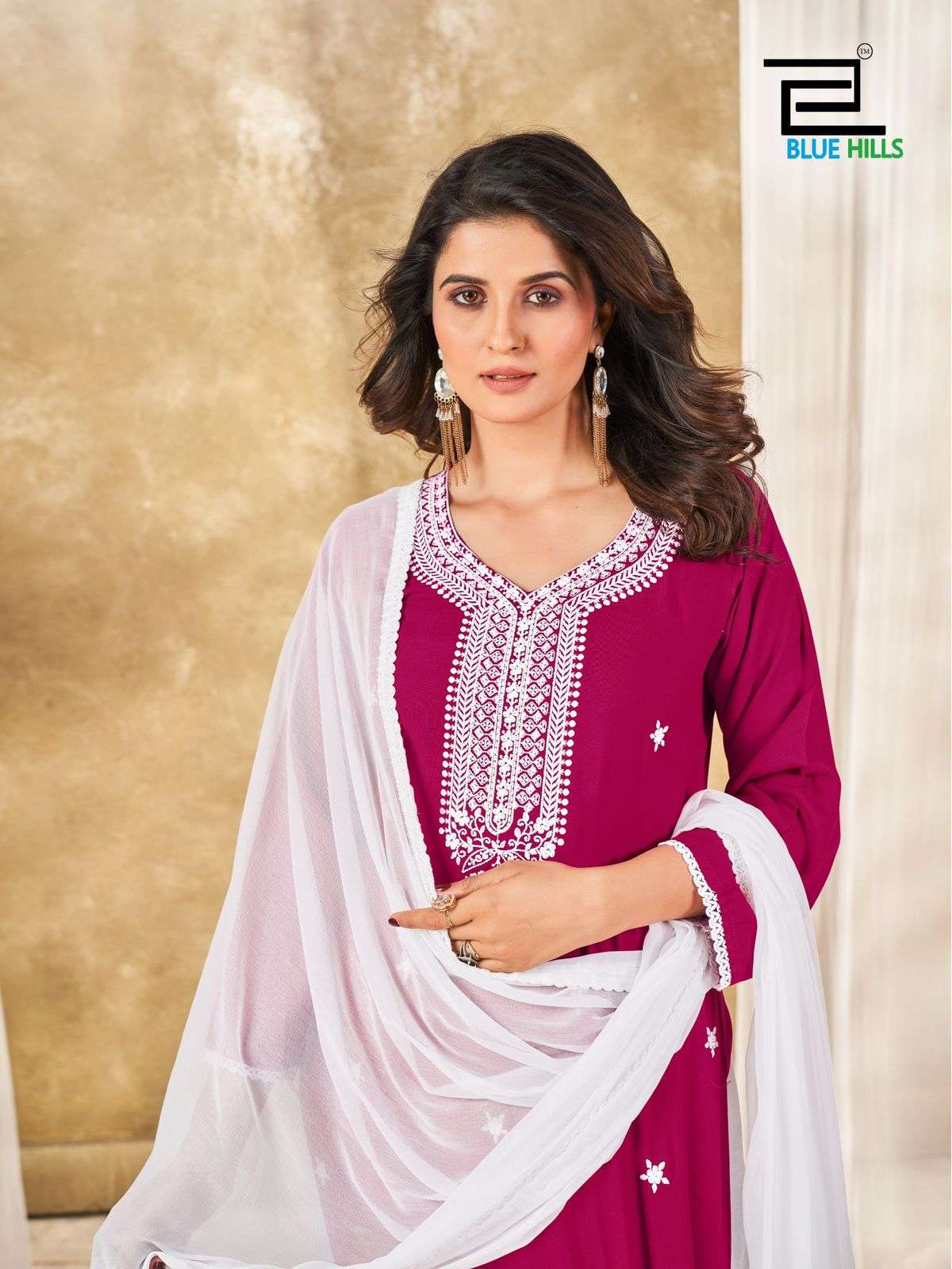 BLUE HILLS PRESENT ZIVA RAYON FABRIC WITH PLAZO & EMBROIDERY WORK 