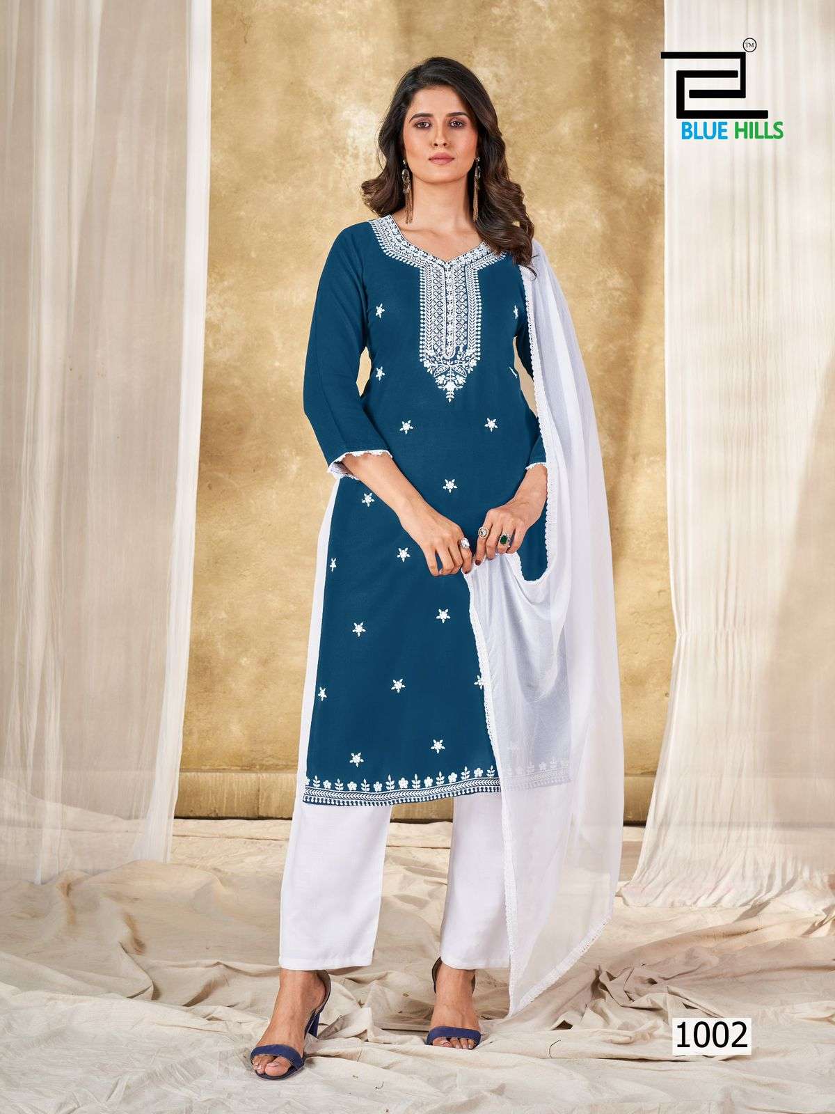 BLUE HILLS PRESENT ZIVA RAYON FABRIC WITH PLAZO & EMBROIDERY WORK 