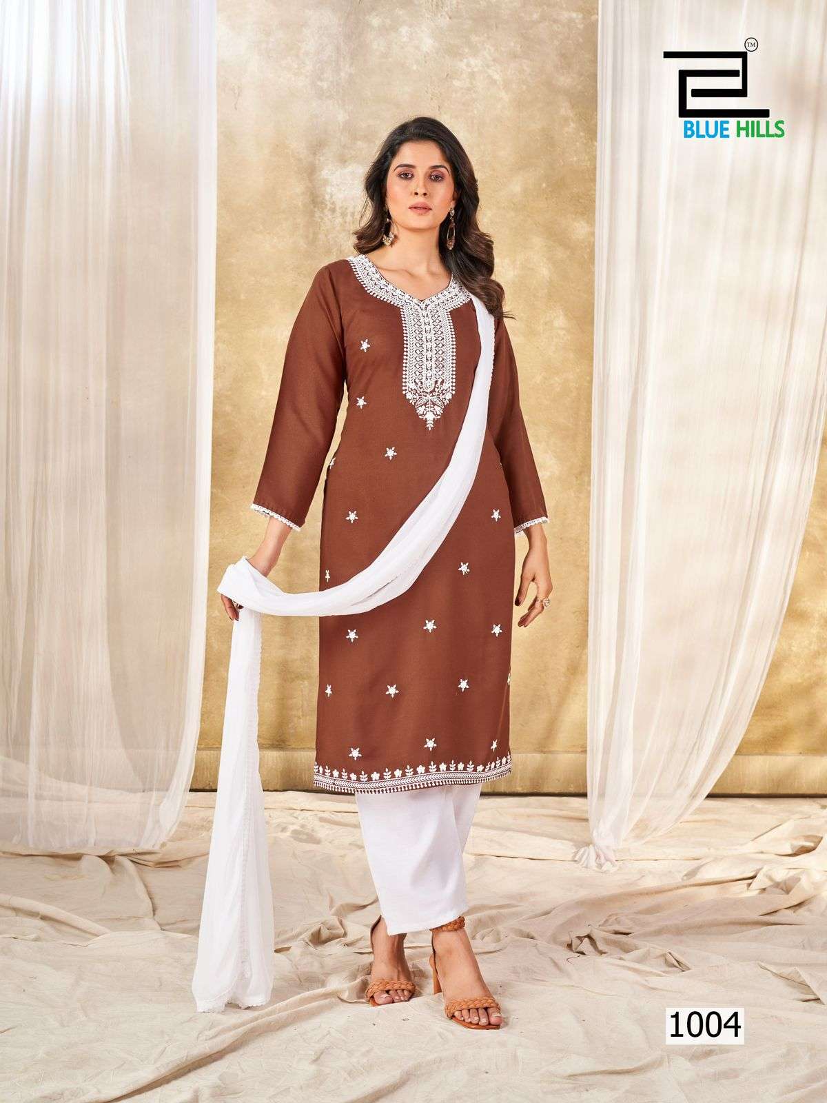 BLUE HILLS PRESENT ZIVA RAYON FABRIC WITH PLAZO & EMBROIDERY WORK 